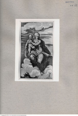 Vorderseite von British Museum [https://www.deutsche-digitale-bibliothek.de/content/lizenzen/rv-ez/] Maria mit dem Jesuskind auf Wolken - , bh112371. Foto.