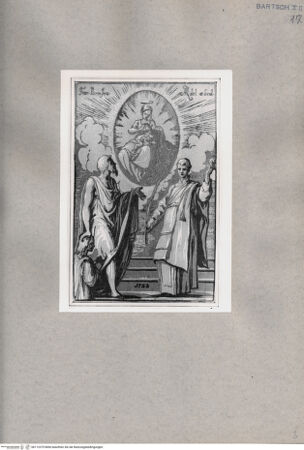 Vorderseite von British Museum [https://www.deutsche-digitale-bibliothek.de/content/lizenzen/rv-ez/] Madonna in einem Oval, darunter Heilige - , bh112375. Foto.