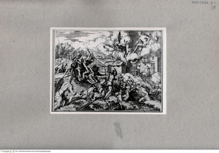 Vorderseite von British Museum [https://www.deutsche-digitale-bibliothek.de/content/lizenzen/rv-ez/] Kampf zwischen den Soldaten des Aeneas und den Anhängern König Latinus - , bh112408. Foto.