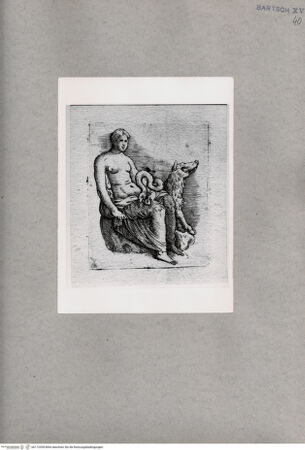Vorderseite von British Museum [https://www.deutsche-digitale-bibliothek.de/content/lizenzen/rv-ez/] Frau mit einem Apfel, einer Schlange und einem Hund - , bh112428. Foto.