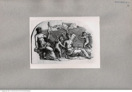 Vorderseite von British Museum [https://www.deutsche-digitale-bibliothek.de/content/lizenzen/rv-ez/] Putti binden eine Frau an einen Baum - , bh112442. Foto.