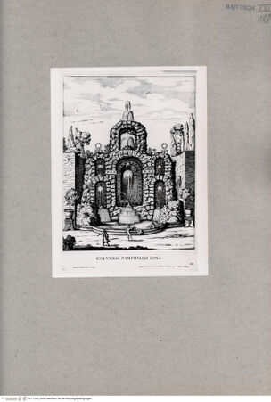 Vorderseite von British Museum [https://www.deutsche-digitale-bibliothek.de/content/lizenzen/rv-ez/] Brunnen im Garten der Villa Pamphili in Rom - , bh112462. Foto.