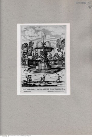 Vorderseite von British Museum [https://www.deutsche-digitale-bibliothek.de/content/lizenzen/rv-ez/] Brunnen im Garten der Villa Pamphili in Rom - , bh112463. Foto.