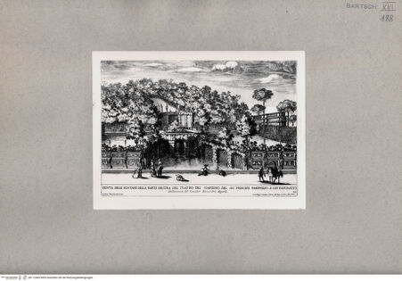 Vorderseite von British Museum [https://www.deutsche-digitale-bibliothek.de/content/lizenzen/rv-ez/] Brunnen im Garten der Villa Pamphili in Rom - , bh112465. Foto.