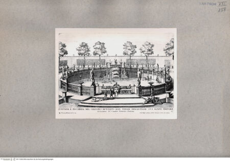 Vorderseite von British Museum [https://www.deutsche-digitale-bibliothek.de/content/lizenzen/rv-ez/] Brunnen und Fischteich in der Villa Montalto Peretti in Rom - , bh112466. Foto.