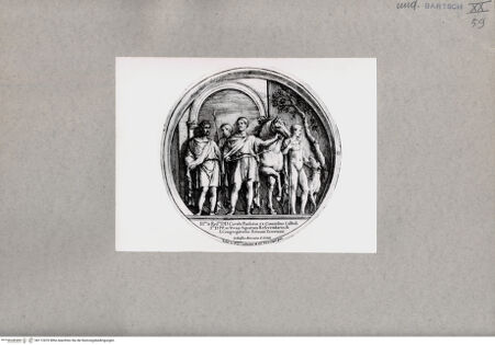 Vorderseite von British Museum [https://www.deutsche-digitale-bibliothek.de/content/lizenzen/rv-ez/] Detail vom Konstantinsbogen in Rom: Hadrian mit Pferd und Gefolge - , bh112470. Foto.