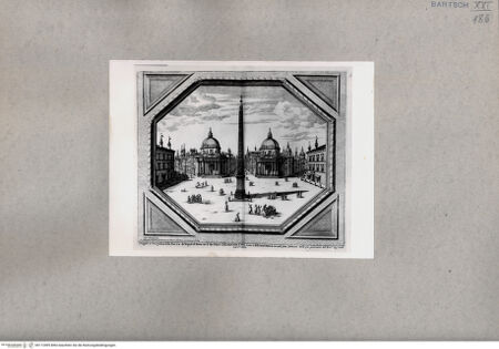 Vorderseite von British Museum [https://www.deutsche-digitale-bibliothek.de/content/lizenzen/rv-ez/] Piazza del Popolo - , bh112495. Foto.