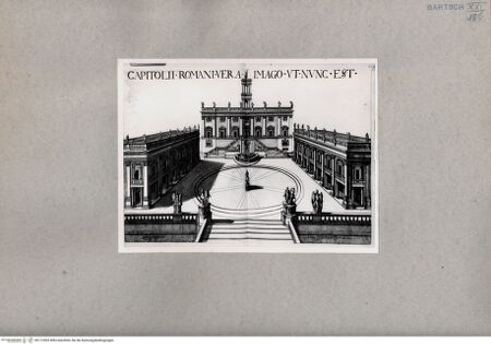 Vorderseite von British Museum [https://www.deutsche-digitale-bibliothek.de/content/lizenzen/rv-ez/] Sicht auf das römische Kapitol - , bh112503. Foto.