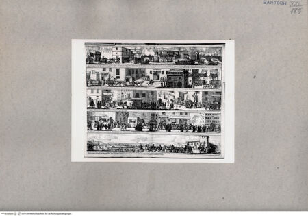 Vorderseite von British Museum [https://www.deutsche-digitale-bibliothek.de/content/lizenzen/rv-ez/] Verschiedene Orte Roms in fünf Ebenen - , bh112509. Foto.