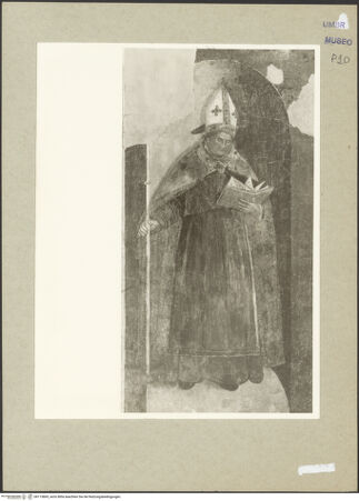 Vorderseite von Getty Research Institute [https://www.deutsche-digitale-bibliothek.de/content/lizenzen/rv-ez/] Szenen aus dem Neuen Testament und HeiligeAnna Selbdritt; heiliger Rainald (Rinaldo) von Nocera - mittleres Register: heiliger Rainald (Rinaldo) von Nocera, bh113869_recto. Foto: Hutzel, Max.