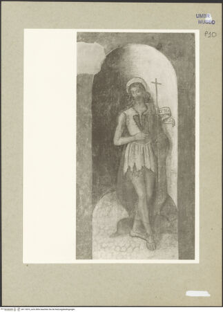 Vorderseite von Getty Research Institute [https://www.deutsche-digitale-bibliothek.de/content/lizenzen/rv-ez/] Szenen aus dem Neuen Testament und HeiligeBegegnung Annas und Joachims; Johannes der Täufer - mittleres Register: Johannes der Täufer, bh113870_recto. Foto: Hutzel, Max.