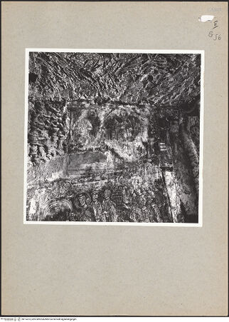 Vorderseite von Bibliotheca Hertziana [https://www.deutsche-digitale-bibliothek.de/content/lizenzen/rv-fz/] VotivfreskenHeilige und Szene der Silvesterlegende - Detail: Die heiligen Onuphrius, Antonius (?), Kunigunde (?), Eustachius und Sylvester, bh114313_recto. Foto.