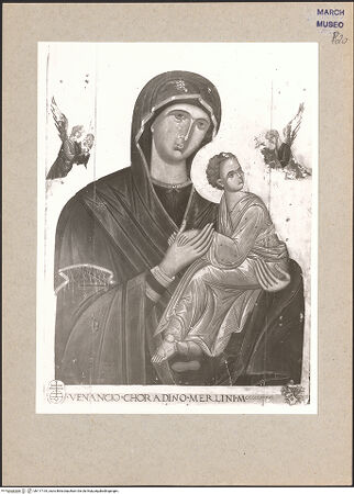 Vorderseite von Bibliotheca Hertziana [https://www.deutsche-digitale-bibliothek.de/content/lizenzen/rv-ez/] Madonna mit Kind und Engeln - , bh117134_recto. Foto: Hutzel, Max.