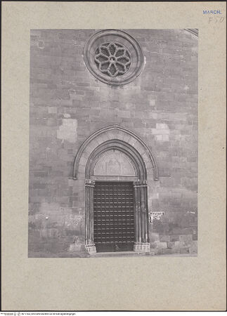 Vorderseite von Hutzel, Max [https://www.deutsche-digitale-bibliothek.de/content/lizenzen/rv-ez/] San FrancescoAußenbau - Hauptfassade, Detail: Portal und Rosenfenster, bh117463_recto. Foto: Hutzel, Max.