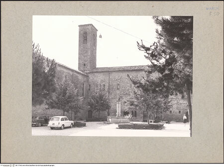 Vorderseite von Hutzel, Max [https://www.deutsche-digitale-bibliothek.de/content/lizenzen/rv-ez/] San FrancescoAußenbau - Rechte Flanke, Campanile und Kloster, bh117465_recto. Foto: Hutzel, Max.