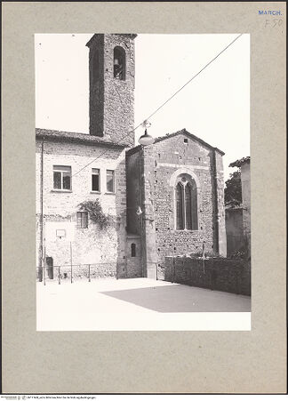 Vorderseite von Hutzel, Max [https://www.deutsche-digitale-bibliothek.de/content/lizenzen/rv-ez/] San FrancescoAußenbau - Kloster, Campanile und Hauptkapelle, bh117468_recto. Foto: Hutzel, Max.