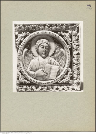 Vorderseite von Münchow, Ann [https://www.deutsche-digitale-bibliothek.de/content/lizenzen/rv-ez/] Christus und der Engel als Symbol des Evangelisten Matthäus - Christus, bh117865_recto. Foto: Münchow, Ann (Aachen).