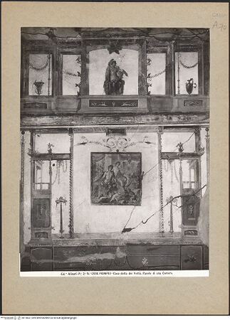 Vorderseite von Alinari [https://www.deutsche-digitale-bibliothek.de/content/lizenzen/rv-ez/] Jupiter, Leda und Danae; Dionysos beobacht den Kampf zwischen Eros und Pan - Südwand, Teilansicht, bh118647_recto. Foto.