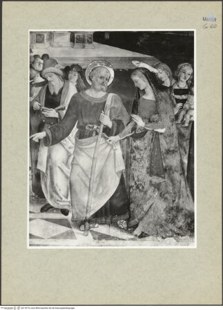 Vorderseite von ICCD [https://www.deutsche-digitale-bibliothek.de/content/lizenzen/rv-ez/] Ausmalung der Cappella BaglioniDer zwölfjährige Jesus unter den Schriftgelehrten - Detail: Maria und Joseph, bh118710_recto. Foto.