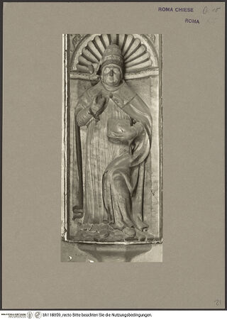 Vorderseite von Hutzel, Max [https://rightsstatements.org/page/CNE/1.0/] Die vier lateinischen KirchenväterHeiliger Gregor der Große - , bh118859_recto. Foto: Hutzel, Max.