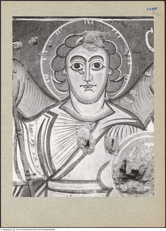 Vorderseite von Frick Art Reference Library [https://www.deutsche-digitale-bibliothek.de/content/lizenzen/rv-ez/] FreskenzyklusErzengel Michael - Detail, Kopf, bh120149_recto. Foto.