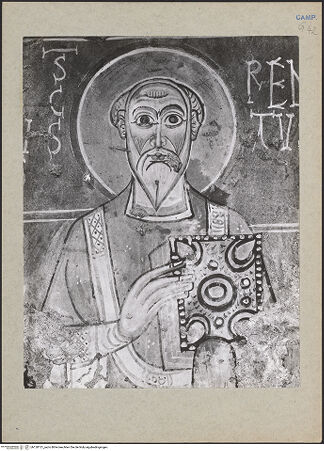 Vorderseite von Frick Art Reference Library [https://www.deutsche-digitale-bibliothek.de/content/lizenzen/rv-ez/] FreskenzyklusHeilige Benedikt und Renatus - Renatus, Kopf, bh120151_recto. Foto.