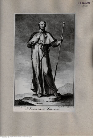 Vorderseite von Deutsche Fotothek [http://creativecommons.org/publicdomain/mark/1.0/] Serie von 46 Blatt nach Statuen der Katholischen Hofkirche DresdenHeiliger Franz Xaver - , bh120612. Foto.