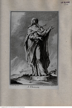 Vorderseite von Deutsche Fotothek [http://creativecommons.org/publicdomain/mark/1.0/] Serie von 46 Blatt nach Statuen der Katholischen Hofkirche DresdenHeilige Theresa - , bh120613. Foto.