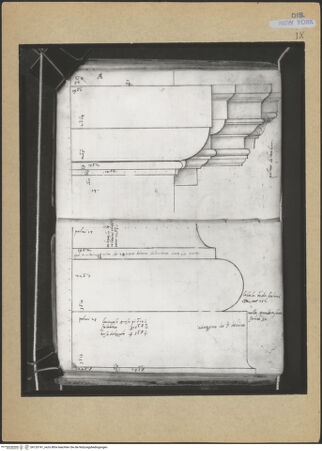 Vorderseite von Mellon? [https://www.deutsche-digitale-bibliothek.de/content/lizenzen/rv-ez/] Codex Mellon (Sketchbook of Menicantonio)Basis der Trajanssäule und Kapitell der Trajanssäule - , bh120741_recto. Foto.