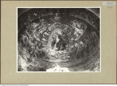 Vorderseite von ICCD [https://www.deutsche-digitale-bibliothek.de/content/lizenzen/rv-ez/] Szenen aus dem Leben der Maria und HeiligeMaria wird von Christus gekrönt - Gesamtansicht, bh120869_recto. Foto.