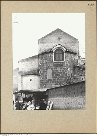 Vorderseite von Bibliotheca Hertziana [https://www.deutsche-digitale-bibliothek.de/content/lizenzen/rv-fz/] Parrocchiale di Santa Maria - Apsiden, bh121309_recto. Foto.