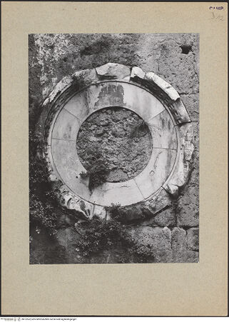 Vorderseite von Bibliotheca Hertziana [https://www.deutsche-digitale-bibliothek.de/content/lizenzen/rv-fz/] Duomo - Chorumgang, Detail, Fenster, bh122532_recto. Foto.