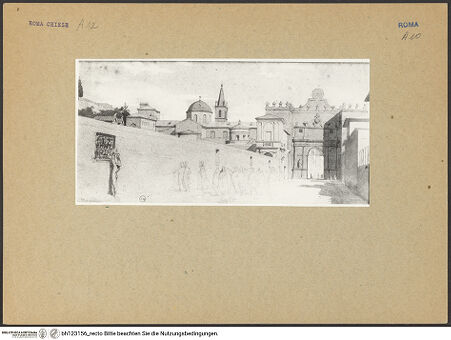 Vorderseite von Musée Fabre [https://www.deutsche-digitale-bibliothek.de/content/lizenzen/rv-ez/] Veduta di Roma, Porta e Santa Maria del Popolo - , bh123156_recto. Foto.