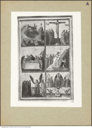Vorderseite von Villani [https://www.deutsche-digitale-bibliothek.de/content/lizenzen/rv-ez/] Teil eines Diptychons (Szenen aus dem Leben Christi: die Geburt Christi, die Kreuzigung, die Trauer um Christus, die Aufbrechung der Vorhölle, die Auferstehung Christi und die drei Marien am Grab, das Jüngste Gericht) - Gesamtansicht, bh123280_recto. Foto: Villani.