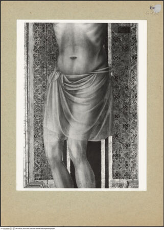 Vorderseite von Fotofast, Bologna [https://www.deutsche-digitale-bibliothek.de/content/lizenzen/rv-ez/] Tafelkreuze (Christus Patiens) - Detail, Lendenschurz, bh124223_recto. Foto.