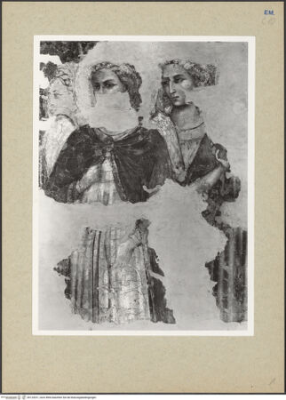 Vorderseite von Fotofast, Bologna [https://www.deutsche-digitale-bibliothek.de/content/lizenzen/rv-ez/] Jüngstes Gericht - Detail: zwei Engel (während im Palazzo dell'Arengo), bh124231_recto. Foto.