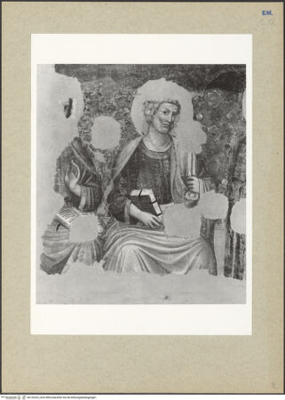 Vorderseite von Fotofast, Bologna [https://www.deutsche-digitale-bibliothek.de/content/lizenzen/rv-ez/] Jüngstes Gericht - Detail: Petrus (während im Palazzo dell'Arengo), bh124239_recto. Foto.