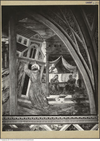 Vorderseite von ICCD [https://www.deutsche-digitale-bibliothek.de/content/lizenzen/rv-ez/] Szenen aus dem Leben der Heiligen Franziskus und Bernhard von SienaVertreibung der Teufel aus Arezzo; Papst Innozenz III. träumt von der einstürzenden Lateransbasilika - Rechte Hälfte: Papst Innozenz III. träumt von der einstürzenden Lateransbasilika, bh125834_recto. Foto (digital).