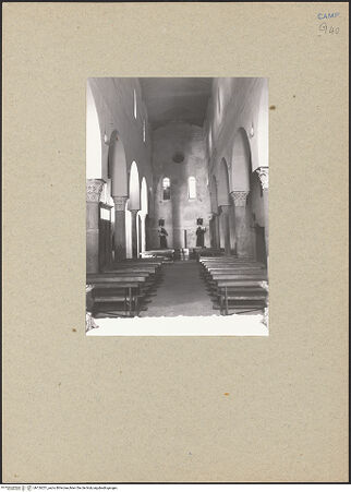 Vorderseite von Bibliotheca Hertziana [https://www.deutsche-digitale-bibliothek.de/content/lizenzen/rv-fz/] San Pietro alli Marmi - Mittelschiff in Richtung Westen, bh126251_recto. Foto: Mörsch.