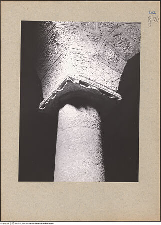 Vorderseite von Foto Marburg [https://www.deutsche-digitale-bibliothek.de/content/lizenzen/rv-ez/] Santa Maria dei Lumi - Langhaus, Mittelschiff, 1. Säule links, Detail: Kapitell, bh129812_recto. Foto: Hutzel, Max.