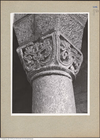 Vorderseite von Foto Marburg [https://www.deutsche-digitale-bibliothek.de/content/lizenzen/rv-ez/] Kapitell - , bh129814_recto. Foto: Hutzel, Max.