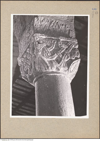 Vorderseite von Foto Marburg [https://www.deutsche-digitale-bibliothek.de/content/lizenzen/rv-ez/] Kapitell mit Flechtdekor - , bh129822_recto. Foto: Hutzel, Max.