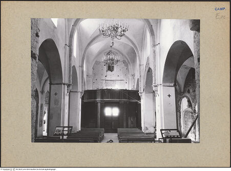 Vorderseite von Bibliotheca Hertziana [https://www.deutsche-digitale-bibliothek.de/content/lizenzen/rv-fz/] Cattedrale - Mittelschiff in Richtung Eingang, vor der Restaurierung, bh130422_recto. Foto: Mörsch.