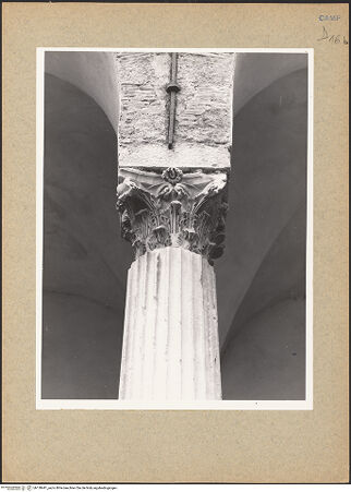 Vorderseite von Bibliotheca Hertziana [https://www.deutsche-digitale-bibliothek.de/content/lizenzen/rv-fz/] Kapitell und Schaft, bh130441_recto. Foto.