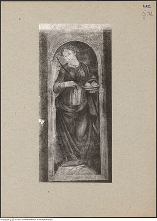 Vorderseite von Getty Research Institute [https://www.deutsche-digitale-bibliothek.de/content/lizenzen/rv-ez/] Martyrium des heiligen Sebastian und HeiligeHeilige Agathe - Gesamtansicht, bh130537_recto. Foto: Hutzel, Max.