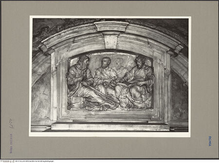 Vorderseite von ICCD (GFN) [https://www.deutsche-digitale-bibliothek.de/content/lizenzen/rv-ez/] Relief mit den Heiligen Petrus, Paulus, Martial und Lukas - , bh131104_recto. Foto.