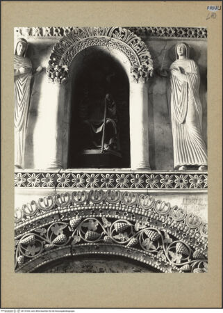 Vorderseite von Böhm [https://www.deutsche-digitale-bibliothek.de/content/lizenzen/rv-ez/] Dekoration der WestwandOberer Teil: Sechs weibliche Heilige - Mittelteil, bh131630_recto. Foto: Böhm, Osvaldo.