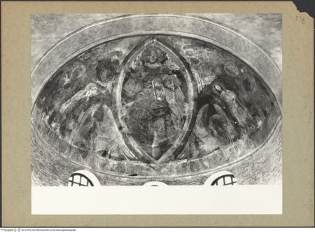 Vorderseite von Böhm [https://www.deutsche-digitale-bibliothek.de/content/lizenzen/rv-ez/] Christus in der Mandorla, umgeben von den vier Tieren, und Heiligen - Gesamtansicht, bh131995_recto. Foto: Böhm, Osvaldo.