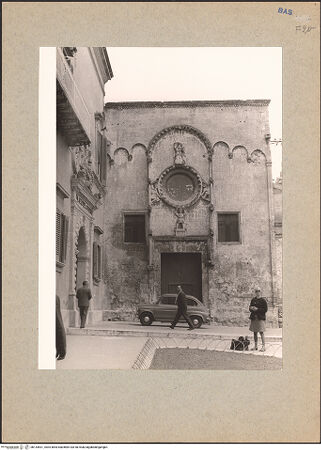 Vorderseite von Bibliotheca Hertziana [https://www.deutsche-digitale-bibliothek.de/content/lizenzen/rv-fz/] San DomenicoWestfassade - Teilansicht, bh134531_recto. Foto: Mörsch.