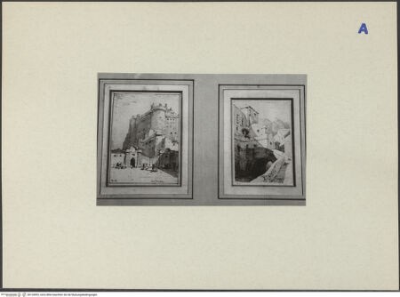 Vorderseite von ICCD [https://rightsstatements.org/page/CNE/1.0/] Neapel und Amalfi (zwei Architekturveduten) - , bh134592_recto. Foto.